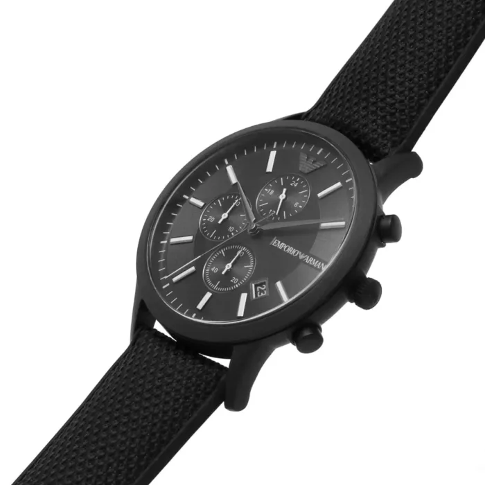 Emporio Armani Renato Chronograph Black Dial Black Nylon Strap Watch For Men - AR11457 - Image 5